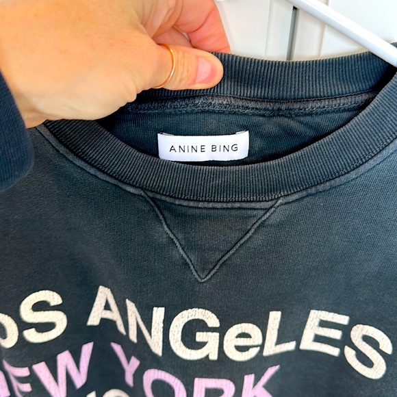 ANINE BING Sweatshirt City Love NWOT XS - Picture 5 of 10